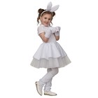 Карнавальный костюм «Зайка Буся», юбка, гетры, перчатки, бантик на шею, ободок, рост 110–134 см - Фото 1