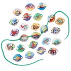 Развивающий набор шнуровка «Транспорт», 24 элемента - фото 47149968