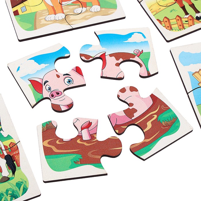 Набор пазлов «Домашние животные. На ферме» 57627