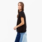 Футболка женская Basic line цвет черный, р-р 54 - фото 39677841