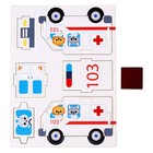 Конструктор деревянный «Скорая», 6 деталей - Фото 3