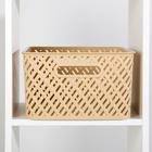 Корзина для хранения «Плетёнка», 35×29×17.5 см, бежевая - Фото 2