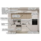 Кухонный гарнитур трёхуровневый «Лайн - 56», 3000×600 мм, цвет белый/тальк/пикрит/мрамор белый - Фото 3