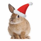 Наклейка автомобильная "Кролик в новогодней шапке", 100 х 100 мм, вид 2 - фото 291488821