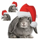 Наклейка автомобильная "Кролик в новогодней шапке", 250 х 250 мм, вид 5 - фото 291488835