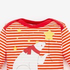 Боди детское «Мишка», цвет белый/полоска, рост 68 см - Фото 2