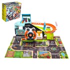 Парковка-автотрек «Город», с 4 машинами, свет и звук, работает от батареек - Фото 1