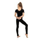 Комбинезон гимнастический Grace Dance, c коротким рукавом, р. 28, цвет чёрный - Фото 6
