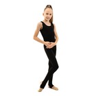 Комбинезон гимнастический Grace Dance, с вырезом на спине, с вырезом под пятку, р. 28, цвет чёрный - Фото 2