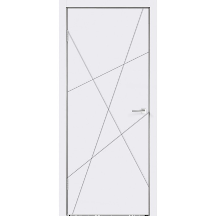 Дверное полотно эмаль SCANDI S Белый RAL9003, врезка под замок Morelli 1895Р, 2000х600 мм - Фото 1