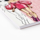 Скетчбук с шаблоном фигуры А5, 40 л "Девушка в розовом" - Фото 6
