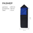 Спальный мешок «Эконом», 4-х слойный, 210 х 70, таффета+таффета - фото 25416211