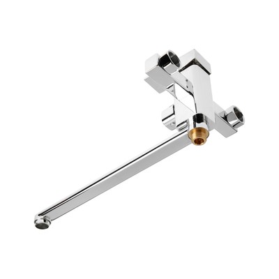 Смеситель для ванны ZEIN ZC2050, излив 27 см, картридж 35 мм, с душевым набором, хром