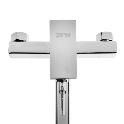 Смеситель для ванны ZEIN ZC2050, излив 27 см, картридж 35 мм, с душевым набором, хром