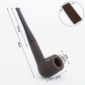 Курительная трубка для табака "Командор Премиум", классическая, 14.6 х 4.8 х 3.4 см
