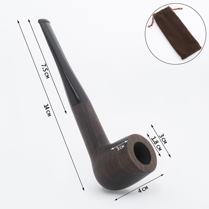 Курительная трубка для табака "Командор Премиум", классическая, 14.6 х 4.8 х 3.4 см - Фото 1
