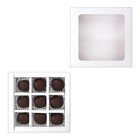 Коробка складная под 9 конфет, белая, 13,8 х 13,8 х 3,8 см - Фото 4