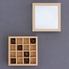 Коробка для 16 конфет, крафт 17.7×17.7×3.8 см 7904581