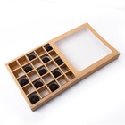 Коробка для 25 конфет, крафт, 22×22×3.5 см - Фото 2