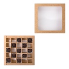 Коробка для 25 конфет, крафт, 22×22×3.5 см - Фото 2