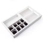 Коробка складная под 8 конфет + шоколад, белая, 17,7 х 17,8 х 3,8 см - Фото 3