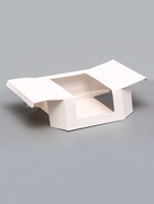 Кондитерская упаковка с окном, белая, 23.5×23.5×11.5 см 7904591