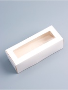 Коробка с окном под рулет, белая, 26×10×8 см, МИКС  (артикул 7904598)  большой выбор товаров оптом и в розницу по низким ценам с доставкой