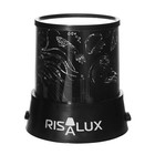 Ночник-проектор "Медузы" LED USB/от батареек черный 10,8х10,8х11,5 см RISALUX - фото 9866153