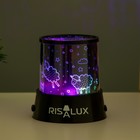 Ночник-проектор "Овечки" LED USB/от батареек черный 10,8х10,8х11,5 см - фото 24693327