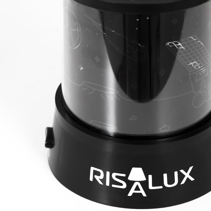 Ночник-проектор "Луноход" LED USB/от батареек черный 10,8х10,8х11,5 см RISALUX - фото 1906104611
