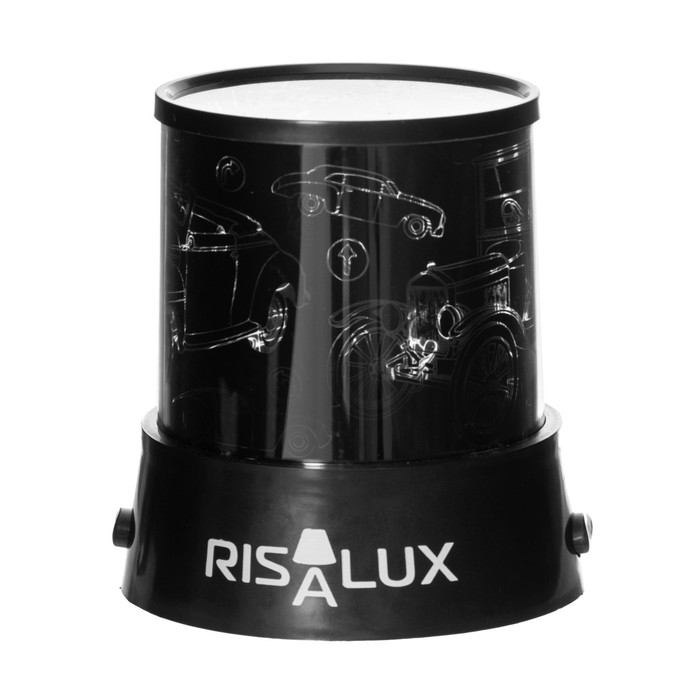 Ночник-проектор "Ретротехника" LED USB/от батареек черный 10,8х10,8х11,5 см RISALUX - фото 1906104631