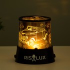Ночник-проектор «Ретротехника» LED USB/от батареек черный 10.8×10.8×11.5 см RISALUX - Фото 4