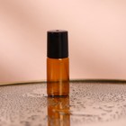 Флакон стеклянный для парфюма, с металлическим роликом, 4 мл, цвет коричневый/чёрный - Фото 4
