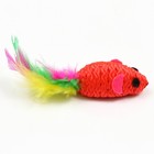 Мышь с пером, 4.5 см, красная - Фото 2