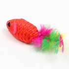 Мышь с пером, 4.5 см, красная - Фото 3