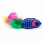 Мышь с пером, 4.5 см, синяя - Фото 2