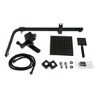 Душевая система ZEIN Z1006, смеситель, тропическая и ручная лейка, стойка, черный - Фото 15