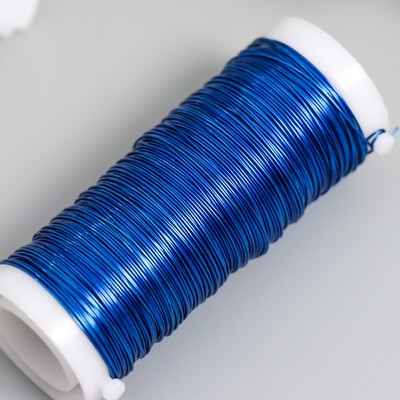 Проволока для творчества «Синий», 30 м, толщина 0.3 мм, 5.5×2.2×2.2 см