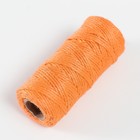 Пряжа 100% джут "Оранжевый" 50 метров 4х4х10 см - Фото 2