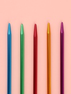 Спицы для вязания, чулочные, из алюминия, d=3 мм, 25 см, 5 шт., разноцветные - Фото 3