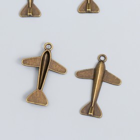 Декор для творчества металл 'Самолёт' бронза набор 8 шт 3,4х2,4 см