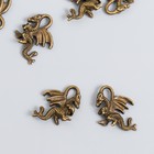Декор для творчества металл "Дракон" бронза набор 12 шт 2,1х1,5 см - фото 7646943