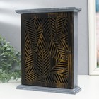 Ключница дерево 6 крючков "Резные листья" 7х20х26,5 см - фото 21853612