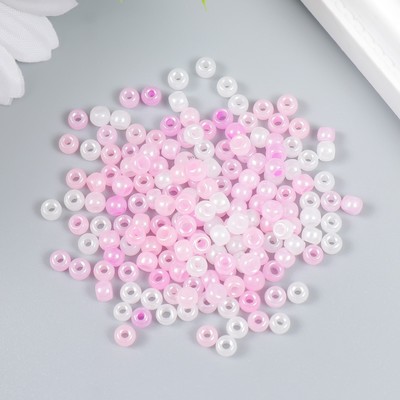 Бисер стекло 6/0 «Розовый меланж», 10 г