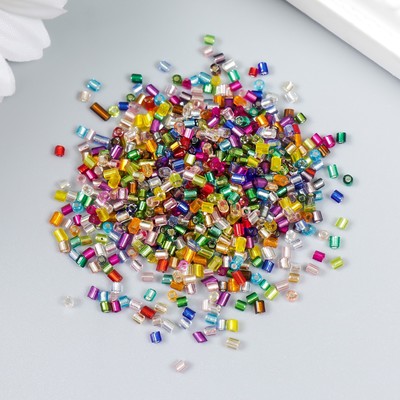 Бисер стекло 12/0 «Цилиндр. Разноцветный», 10 г