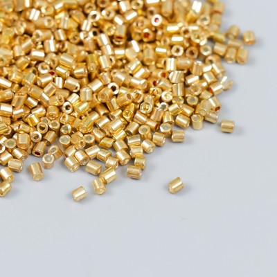 Бисер стекло 12/0 "Цилиндр. Золотой" 10 гр
