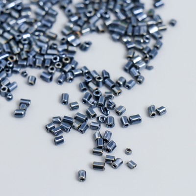 Бисер стекло 12/0 «Цилиндр. Хром», 10 г