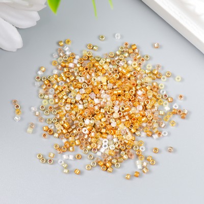 Бисер стекло 12/0 «Перламутр. Золотое ассорти» 10 г