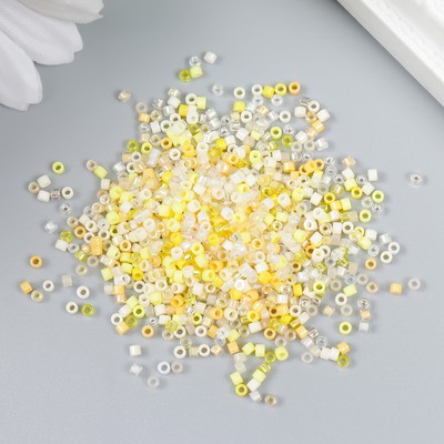 Бисер стекло 12/0 «Перламутр. Жёлтое ассорти», 10 г