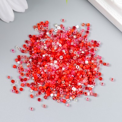 Бисер стекло 12/0 «Перламутр. Красное ассорти», 10 г